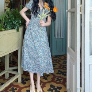 Vestido Floral Azul - Image 6