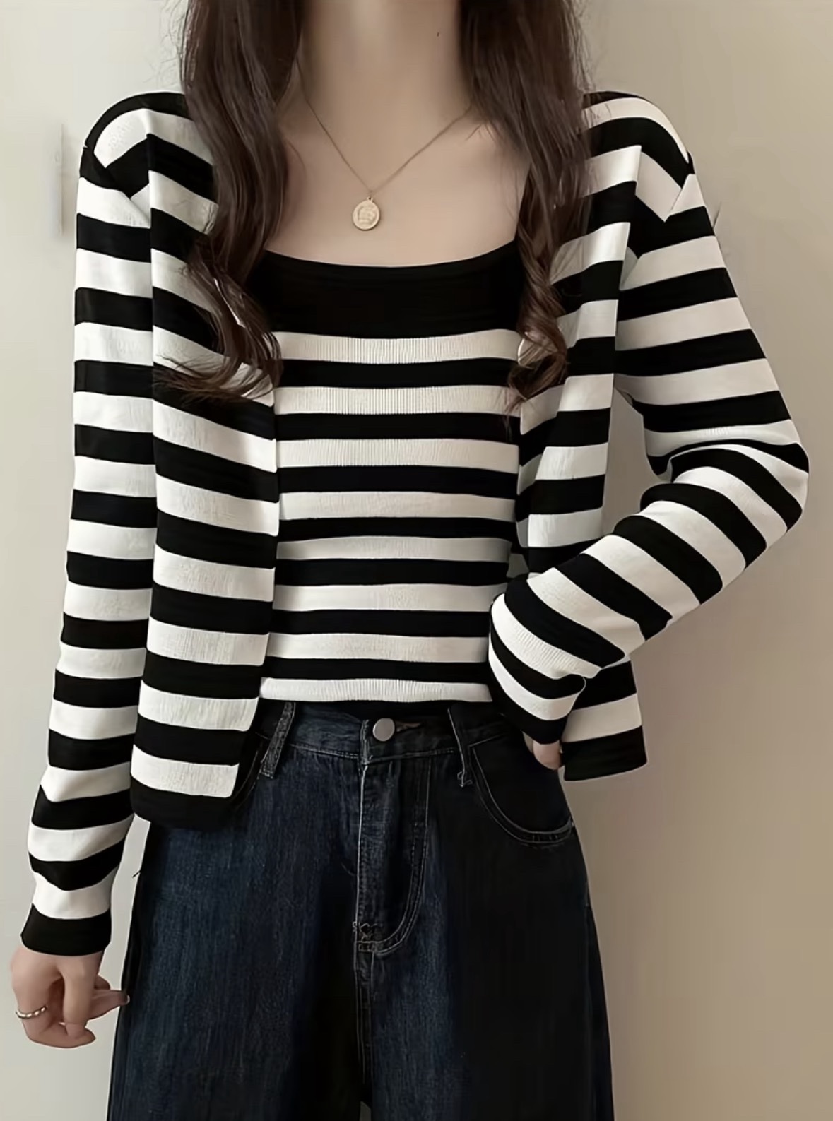 Cardigan a rayas + esqueleto - Image 4