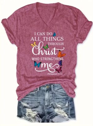 Camiseta “I CAN DO ALL THINGS THROUGH CHRIST”