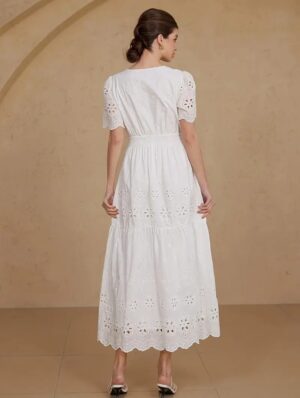 Vestido Blanco Bordado - Imagen 2
