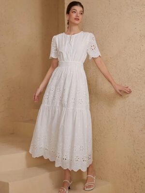 Vestido Blanco Bordado