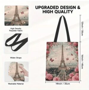 Bolso Vintage - Eiffel Tower & Rosas🌹 - Image 8