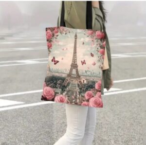Bolso Vintage - Eiffel Tower & Rosas🌹 - Image 3