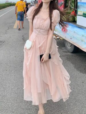 Vestido de Volantes Estilo Francés - Imagen 2