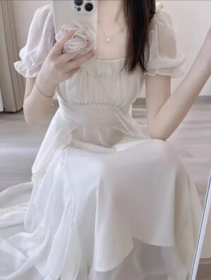 Vestido de Volantes Estilo Francés - Imagen 8
