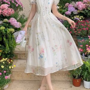 Vestido Blanco Francés