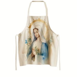 Delantal de cocina  Virgen María en Acuarela - Image 4