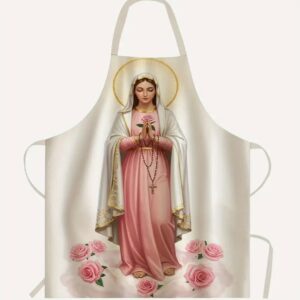 Delantal de cocina Virgen María Rosa Mística