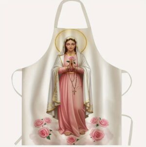 Delantal de cocina Virgen María Rosa Mística