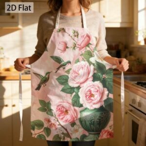 Delantal de cocina 🌹 y colibrí