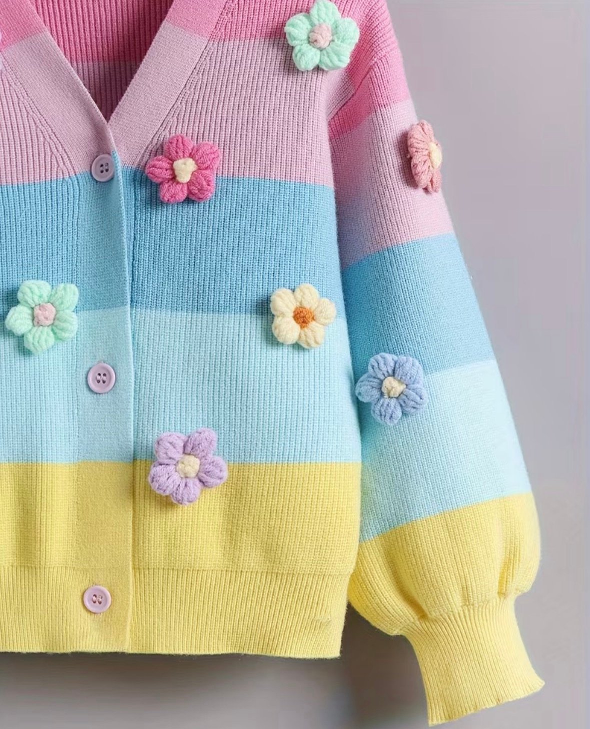 🌈 Cárdigan Arcoíris de Flores - Image 3